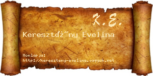 Keresztény Evelina névjegykártya